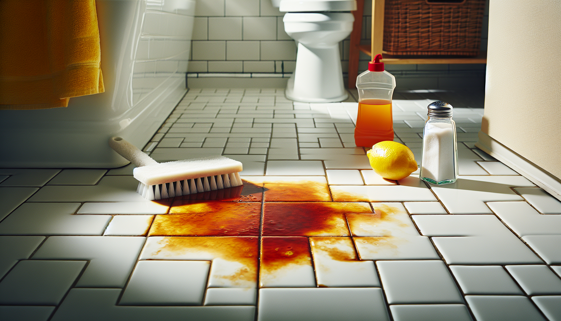 Nettoyer des traces de rouille sur le carrelage